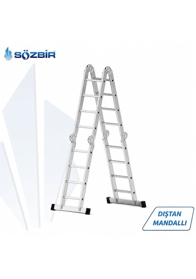 Sözbir 4 4 Toplamda 16 Basamaklı Akrobat Merdiven 1.2 Mm