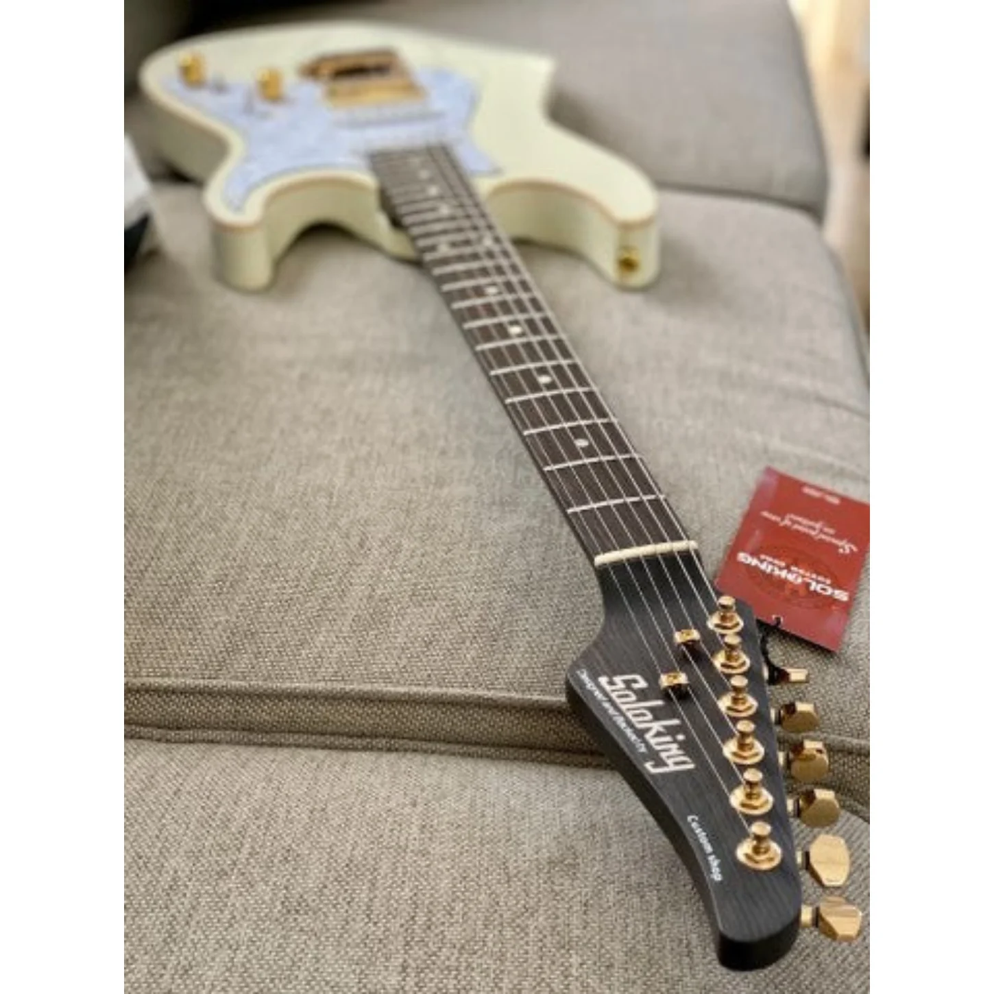 Soloking Ms-1 Classic Flat Top İn Vintage White With One Piece Rosewood Neck Special Run W/gigbag