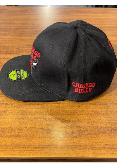Hamze Chicago Bulls Nba Nakış Hip Hop Snapback Rapper Şapka Cap Siyah - Kırmızı