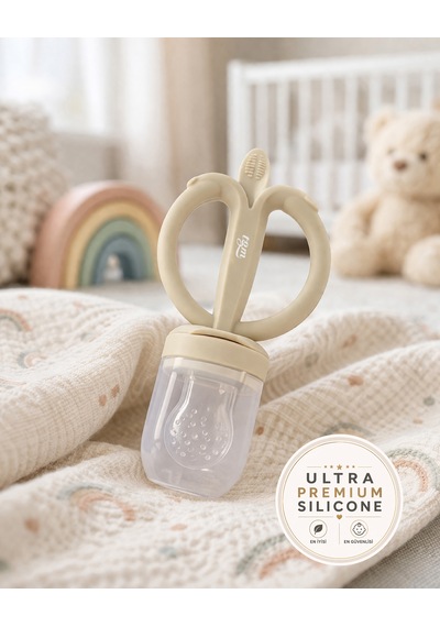 Tgm Baby Meyve Besleyici Ve Ultra Premium Silikon Diş Kaşıyıcı Muzzy Yeşil