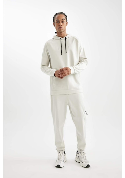 DeFactoFit Standart Fit Kapüşonlu Cepli Skuba Dalgıç Kumaş Sporcu Sweatshirt D1950AX24AUBG721