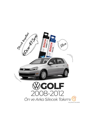 Bosch Aerotwin Volkswagen Golf 6 2008-2012 Ön - Arka Silecek Seti