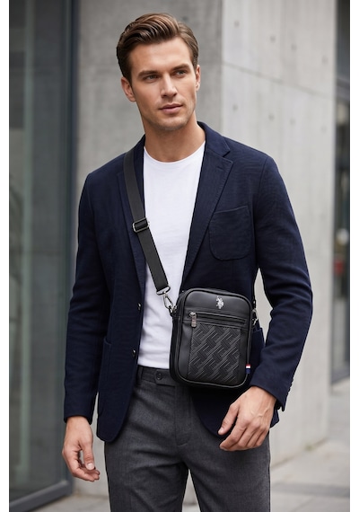 U.S. Polo Assn. U.s. Polo Assn. Siyah Erkek Deri Çapraz Postacı Çanta 26077