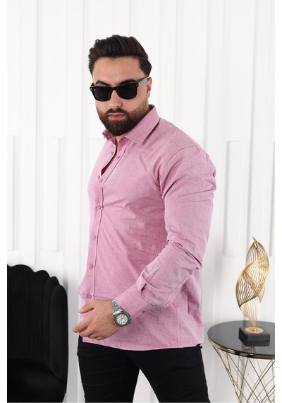 Mcz Giyim Pembe Renk Uzun Kollu Cepsiz Klasik Regular Erkek Gömlek 10004 Mcz Giyim Pembe Renk Uzun Kollu Cepsiz Klasik Regular Erkek Gömlek 10004