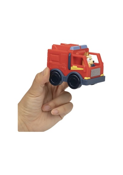 Blueyplus Figürlü Mini İtfaiye Kamyonu Serbest Tekerlek Dayanıklı Eğlenceli Oyuncak - 8 Cm Sünger Bob