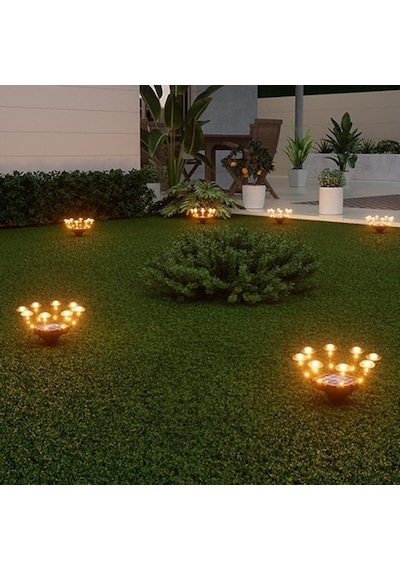 Güneş Enerjili Mantar 8 Led Solar Bahçe Lambası - Su Geçirmez Dış Mekan Peyzaj Aydınlatma