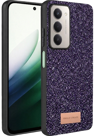 Xiaomi Redmi 15 4g Uyumlu Parlak Simli Taşlı Premium Kalite Kadın Telefon Kılıfı Kapak Derin Mor