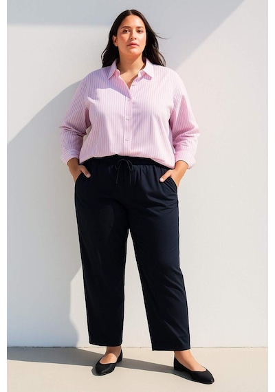 DeFacto Straight Fit Çift Cepli Yüksek Bel Düz Paça Modal Kumaş Pantolon E5962AX25SPNV100