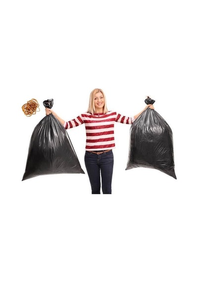5 Adet 80x110 Cm Siyah Lastikli Ultra Kalın Battal Boy Ev Taşıma Poşeti Taşınma Nakliye Çuvalı Siyah