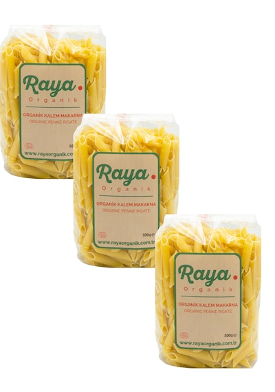 Organik Kalem Makarna 500gr - 3'lü Set 500 G