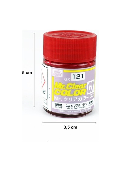 18 Ml. Clear Rouge Mr.color Serisi Maket Boyası, Mr.hobby Gx121 Standart