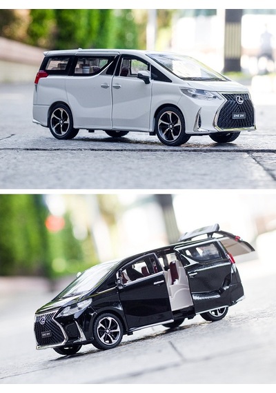 Jzcat Simülasyon 1:24 Lexus Lm300h İş Aracı Model Simülasyon Alaşım Araba Modeli Süsleme - Beyaz