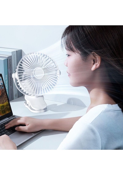 Taşınabilir Mini Fan Sıkıştırmalı Şarj Edilebilir El Fanı Masa Yatak Bağlanabilir Soğutucu Fan