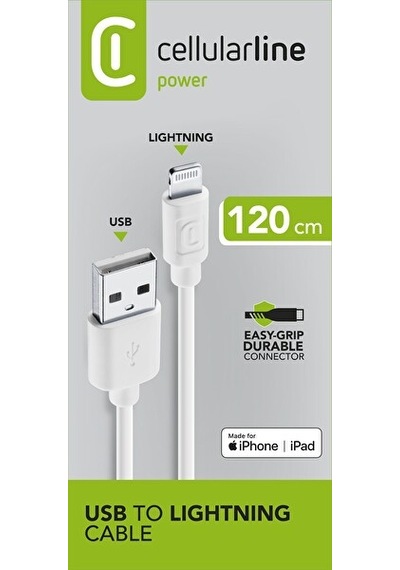 Cellular Line USBDATACMFIIPH5W Apple iPhone 5 Usb Data Kablosu