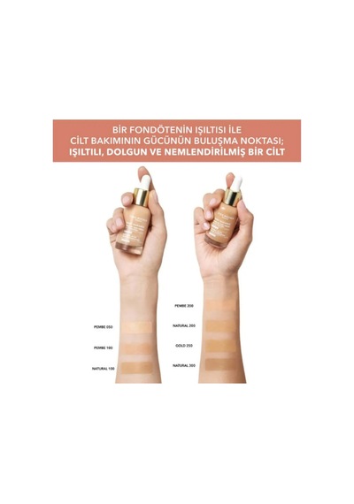 Teint Radiance Vegan Işıltı Etkili Serum Fondöten Hyaluronik Asitli Pembe 100 114