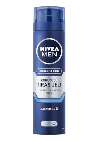 Nıvea Men Erkek Nemlendirici Tıraş Jeli Protect&care 200 Ml, Kuru Ciltler İçin, Pürüzsüz Tıraş