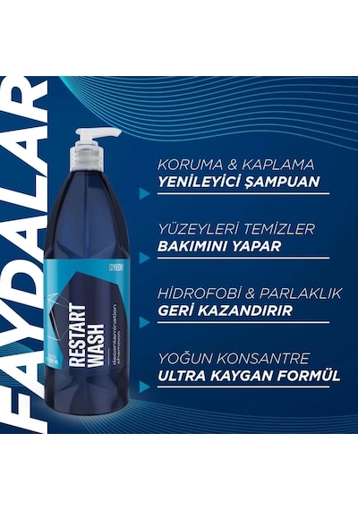 Gyeon Q²m Restartwash Seramik Kaplama Ppf Yenileyici Asidik Şampuan - 500 Ml -konsantre