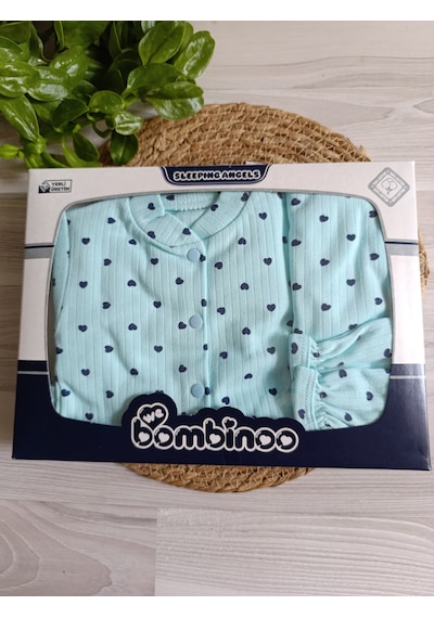 Minilkabebe Kalpli Fitilli 5 Li Hastane Çıkışı Pamuklu Mint Mint Yeşili