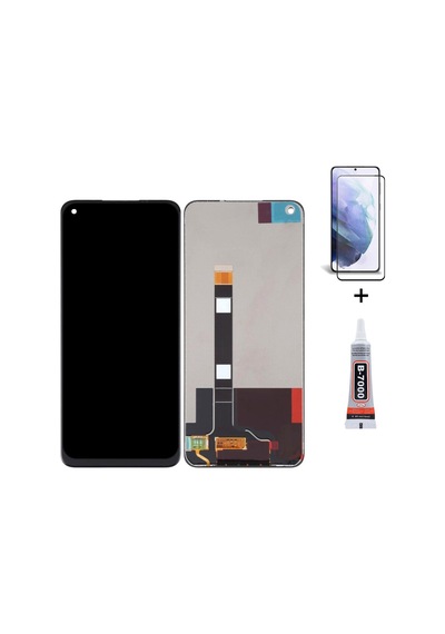 Oppo Realme 8 5g Uyumlu Ekran Lcd Dokunmatik B7000 15ml Yapıştırıcı Ve Kırılmaz Cam İle Beraber Yc