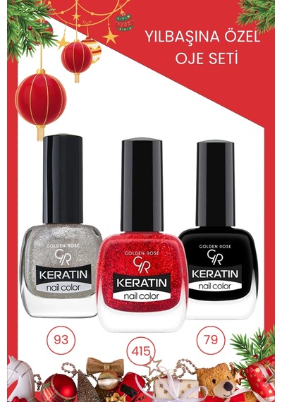 Yılbaşına Özel Oje Seti- 93-415-79 Keratin Nail Color 0