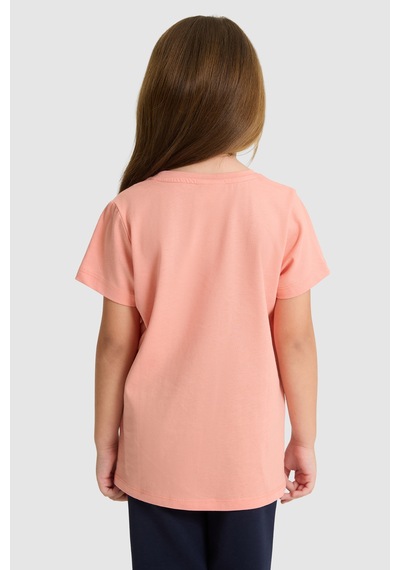 U.s. Polo Assn. Kız Çocuk Mercan Tişört Basic 50325631-vr204 Coral