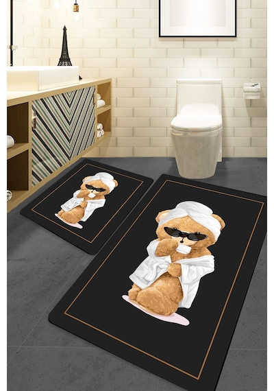 Chilai Home Bornouse 2'li Set Banyo Halısı Djt Renkli