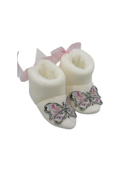 Pamily Baby Bebe Pelüş Patik-0-6 ay-Krem (505417924) Krem