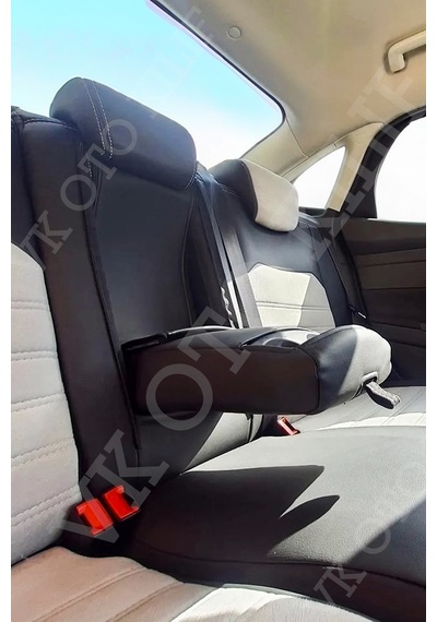 Vk Auto Ford Focus Araca Özel Koltuk Kılıfı Beyaz-siyah