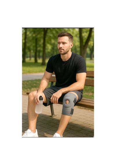 Quanzhou Menisküs İçin Medikal Dizlik Patella Ligament Destekli Termojelli Dizlik 1 Adet / Gri