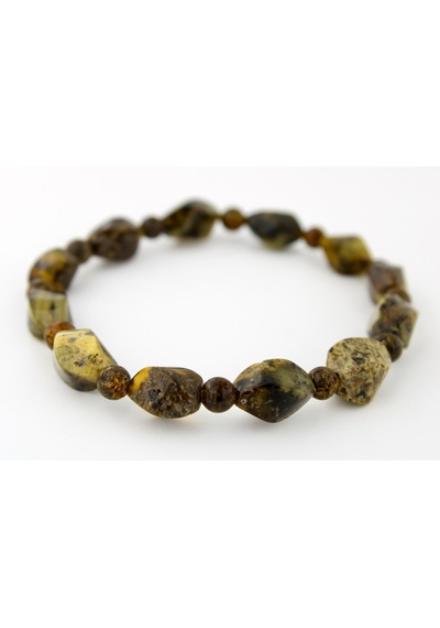 Kehribar Bileklik Özel Tasarım Ambergold Blk23-40 Çok Renkli