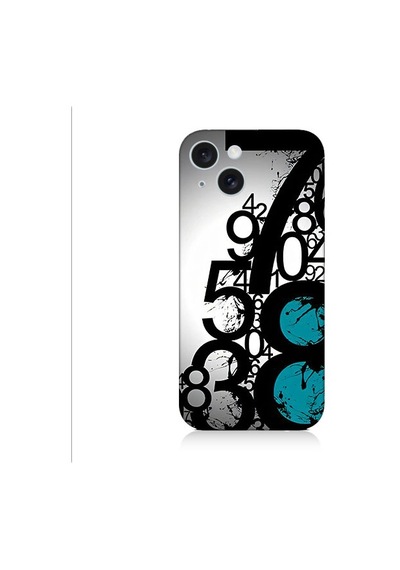 Apple Uyumlu iPhone 15 Plus Sayısal Karmaşa Desenli Silikon Kılıf Silikon