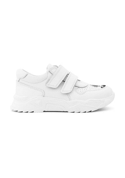 Rakerplus Tbons Özel Tasarım Hakiki Deri Beyaz Kız Çocuk Sneakers Ayakkabı Beyaz