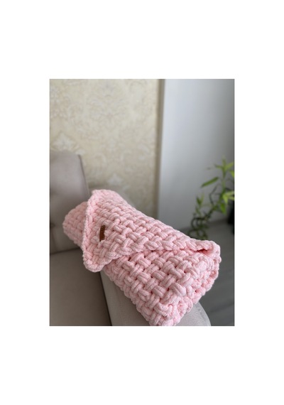 Alize Puffy El Örgü Bebek Battaniyesi Pembe