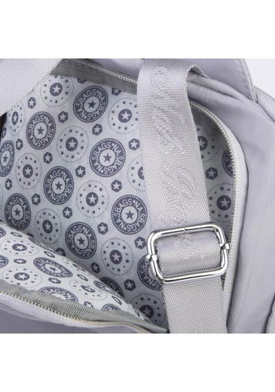 Nas Bag Kadın Çok Gözlü Su Geçirmez Water Proof Ultra Hafif Sırt Çantası Gri