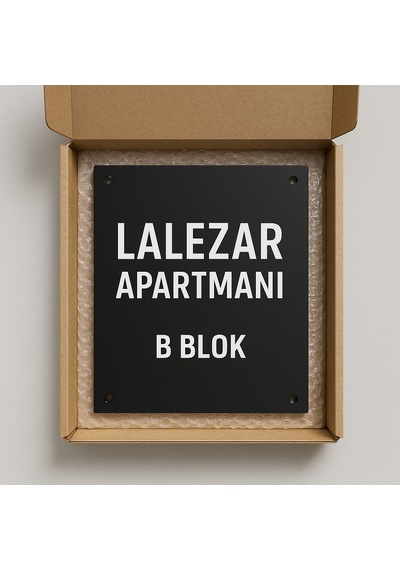 Kişiye Özel Besmele Kapı İsimliği Yazılı Pleksi Apartman & Site Tabelası 30 40cm
