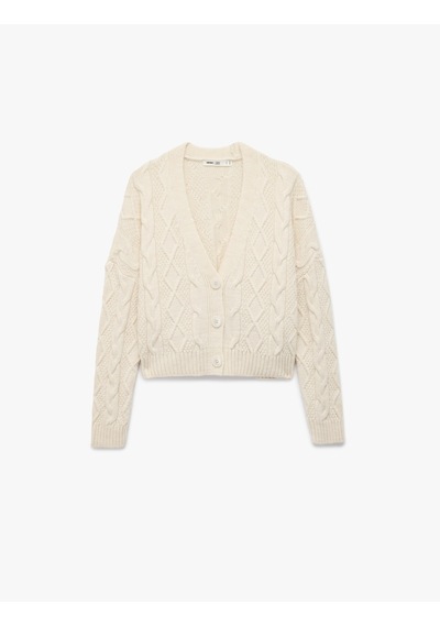 Koton Koton X Sibil Çetinkaya - Uzun Kollu Düğmeli V Yaka Saç Örgü Crop Oversize Hırka Ekru 6wak90489ht Koton Koton X Sibil Çetinkaya - Uzun Kollu Düğmeli V Yaka Saç Örgü Crop Oversize Hırka Ekru 6wak90489ht