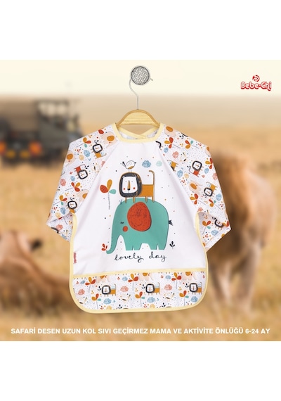 Bebechi Bambino Kids Uzun Kollu Mama Ve Aktivite Önlüğü 6-24 Ay Sarı