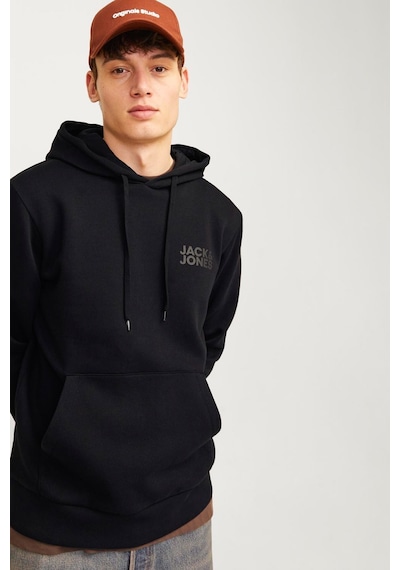 Jack & Jones Jjecorp Logo Sweat Hood Siyah Erkek Sweatshirt 000000000102016884 Siyah