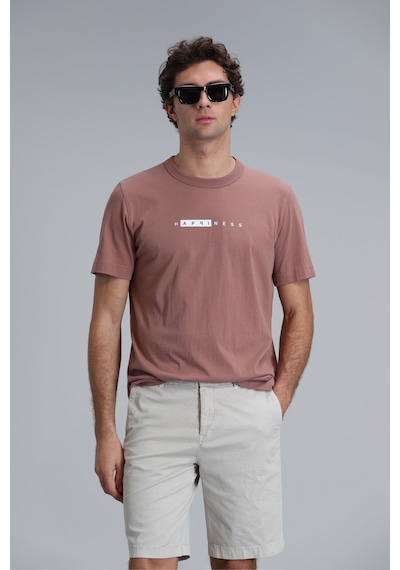 Lufian Kane Modern Grafik T- Shirt Tarçın Tarçın 111020206100460 TARÇIN