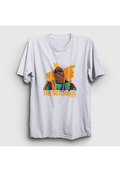Presmono Unisex King The Notorious Bıg T-shirt Beyaz