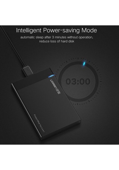 Ugreen Us221 Hdd Muhafaza 2,5 İnç Sata - Usb 3.0 Ssd Adaptörü Sabit Disk Sürücüsü Kutusu Harici Hdd Kutusu, Destek Uasp Protokolü