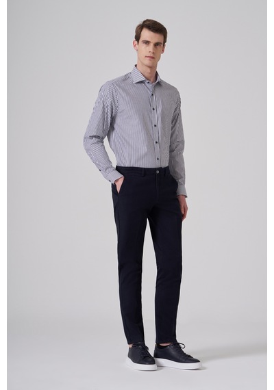 Morven Erkek Lacivert Pamuk Trend Dynamic Fit Chino Pantolon 26ms003019200 Lacivert