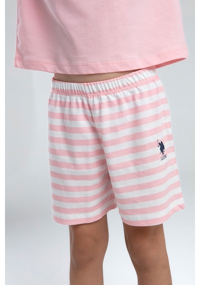 U.S. Polo Assn. Kız Çocuk Pembe Şort Takım Us2073 Pembe