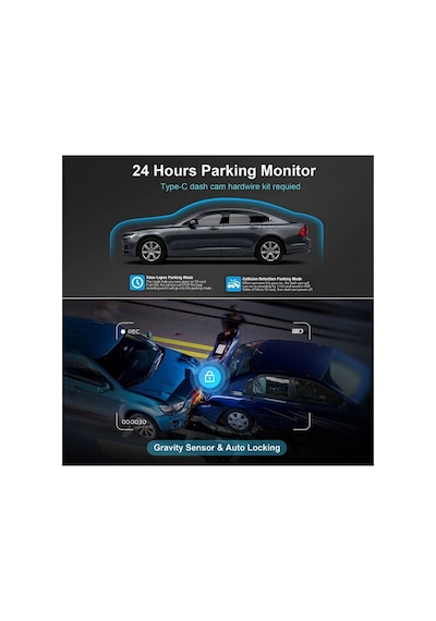 Araç İçi Kamera 2 Kameralı Uhd 4k+2k Ips Hd Ekran Wifi Li Gece Görüşlü Araç Kamerası Car Dvr Dashcam