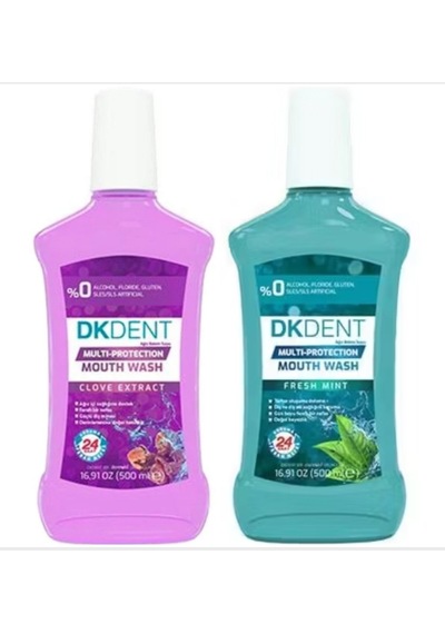 Dermokil Dk Dent Karanfil Özlü + Naneli Ağız Bakım Suyu 2 X 500 Ml