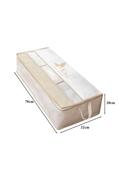 2 Adet Pencereli Baza Altı Düzenleyici Hurç 70x32x20 Qq Bej