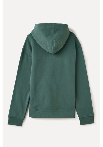 Mudo Erkek Erkek Yeşil Kapüşonlu Kanguru Cepli Oversize Sweatshirt 1264811