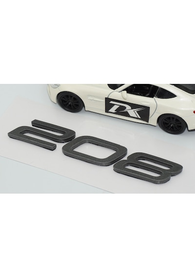Dk Tuning Peugeot Yeni 208 Bagaj 3m 3d Koyu Gri Abs Yazı Logo
