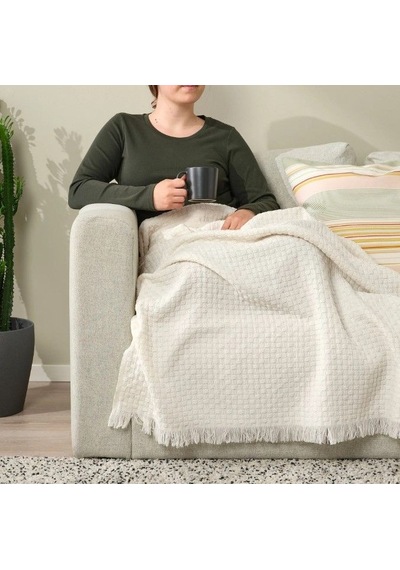 Ikea Hornmal Polar Koltuk Örtüsü Tek Kişilik 130 X 170 Cm Bej