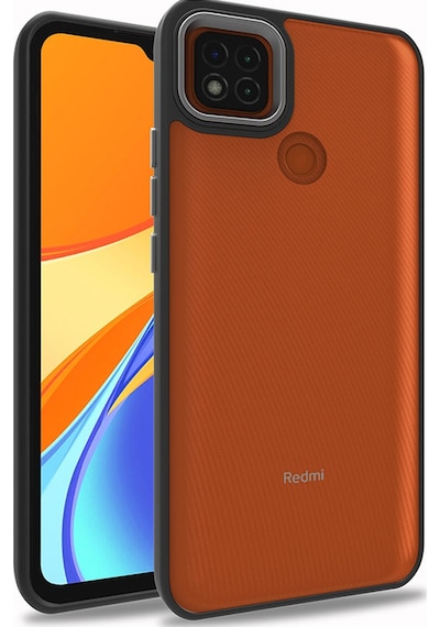 Mobilteam Redmi 9c Kılıf Flora Kapak - Siyah Siyah